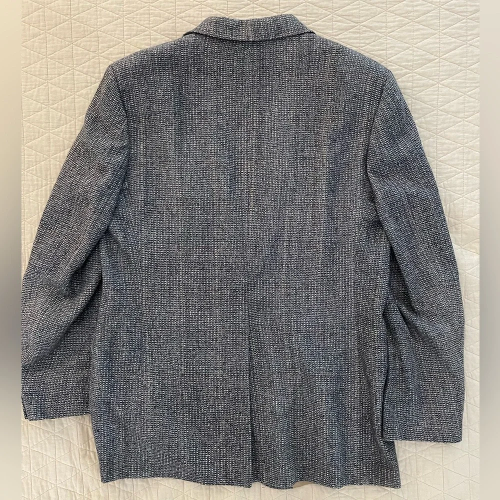 BILL‎ BLASS Made in USA Vintage Single Breasted Wool Tweed Jacket Size 42 R